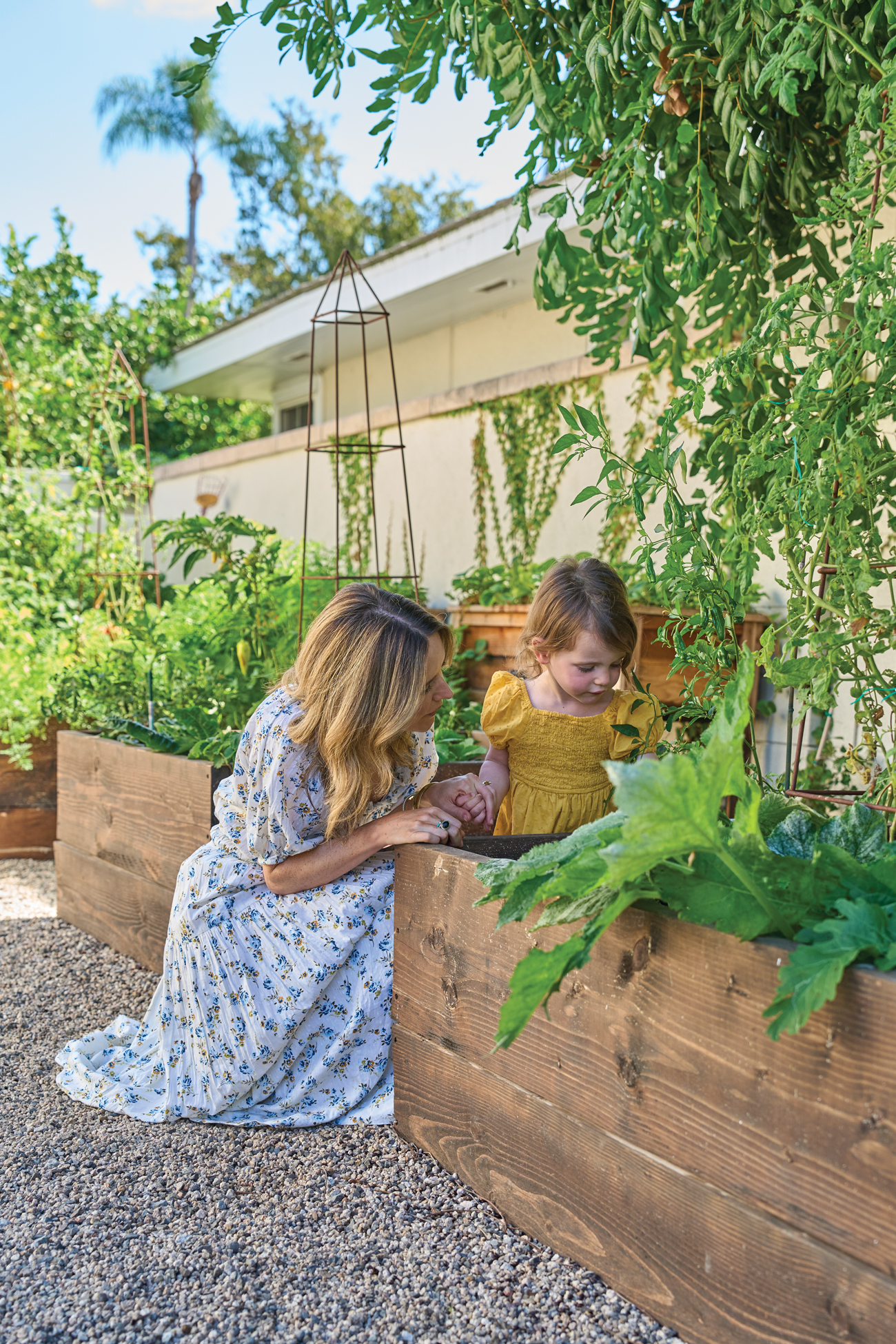 Raised Beds in Orange County Cottage by Denise Morrison