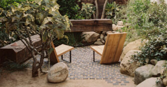 ORCA Adirondack Chairs in a Backyard