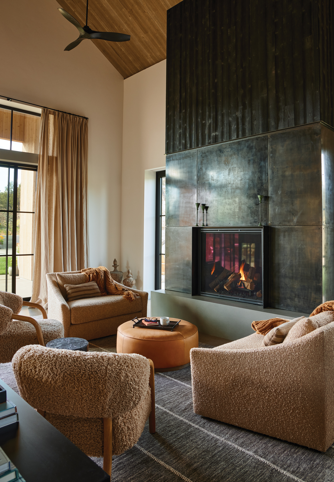 Oregon High Desert Barn Fireplace