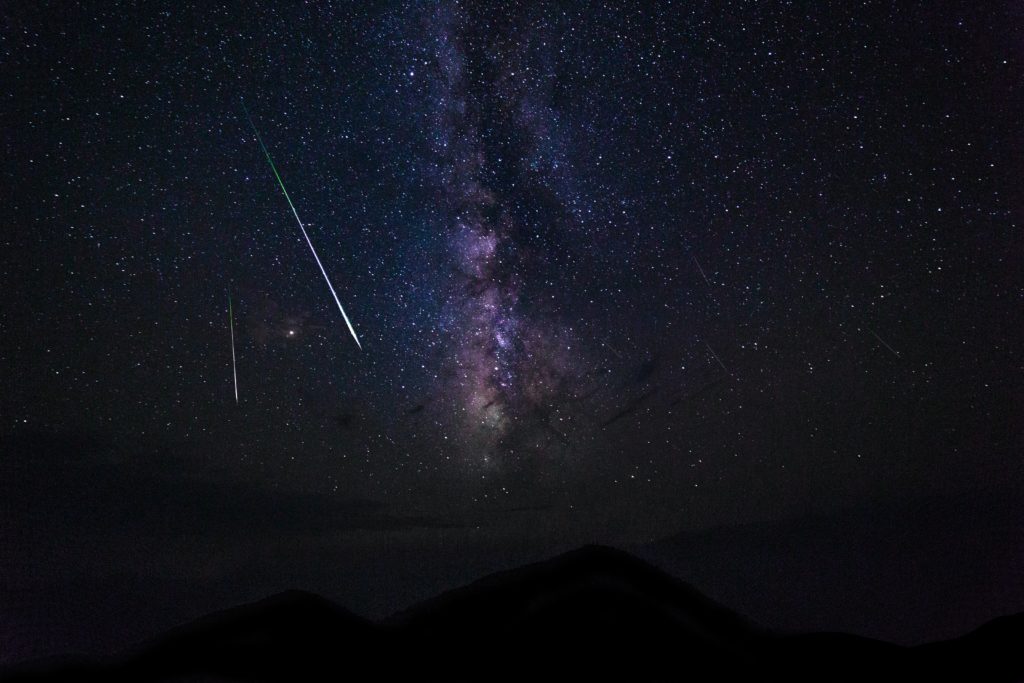 Shooting Stars and Milky Way