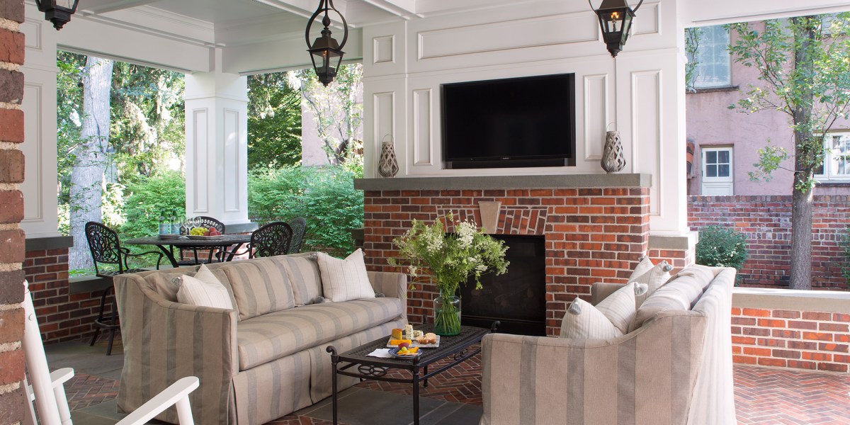 Outdoor TV Room by Nadia Watts