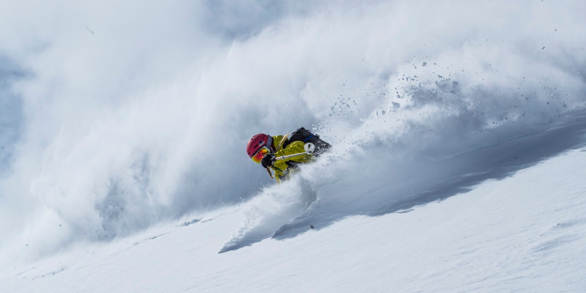 Skiing in Wasatch Mountains