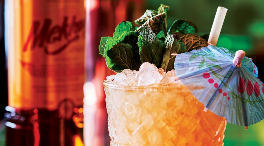 Mai Tai Rum Umbrella Cocktail