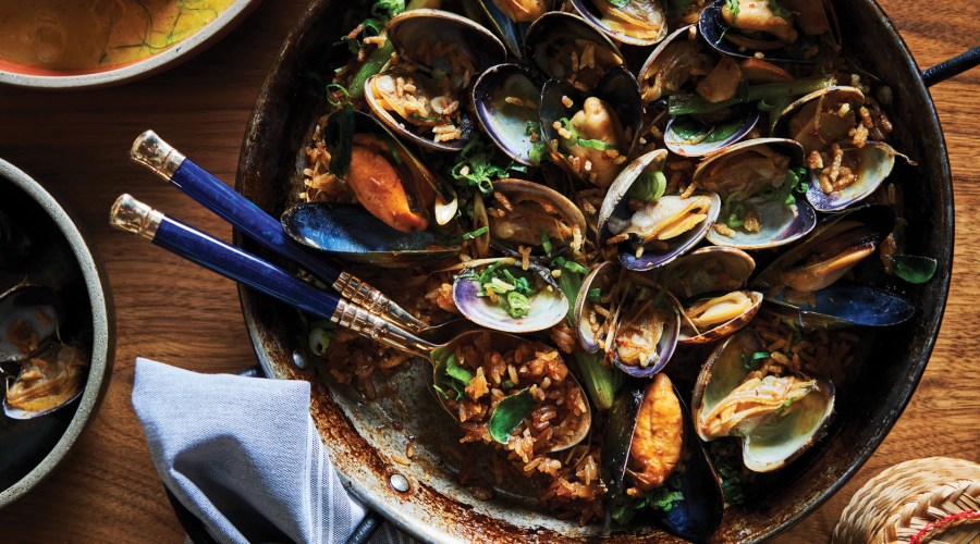 Thai Paella with Clams