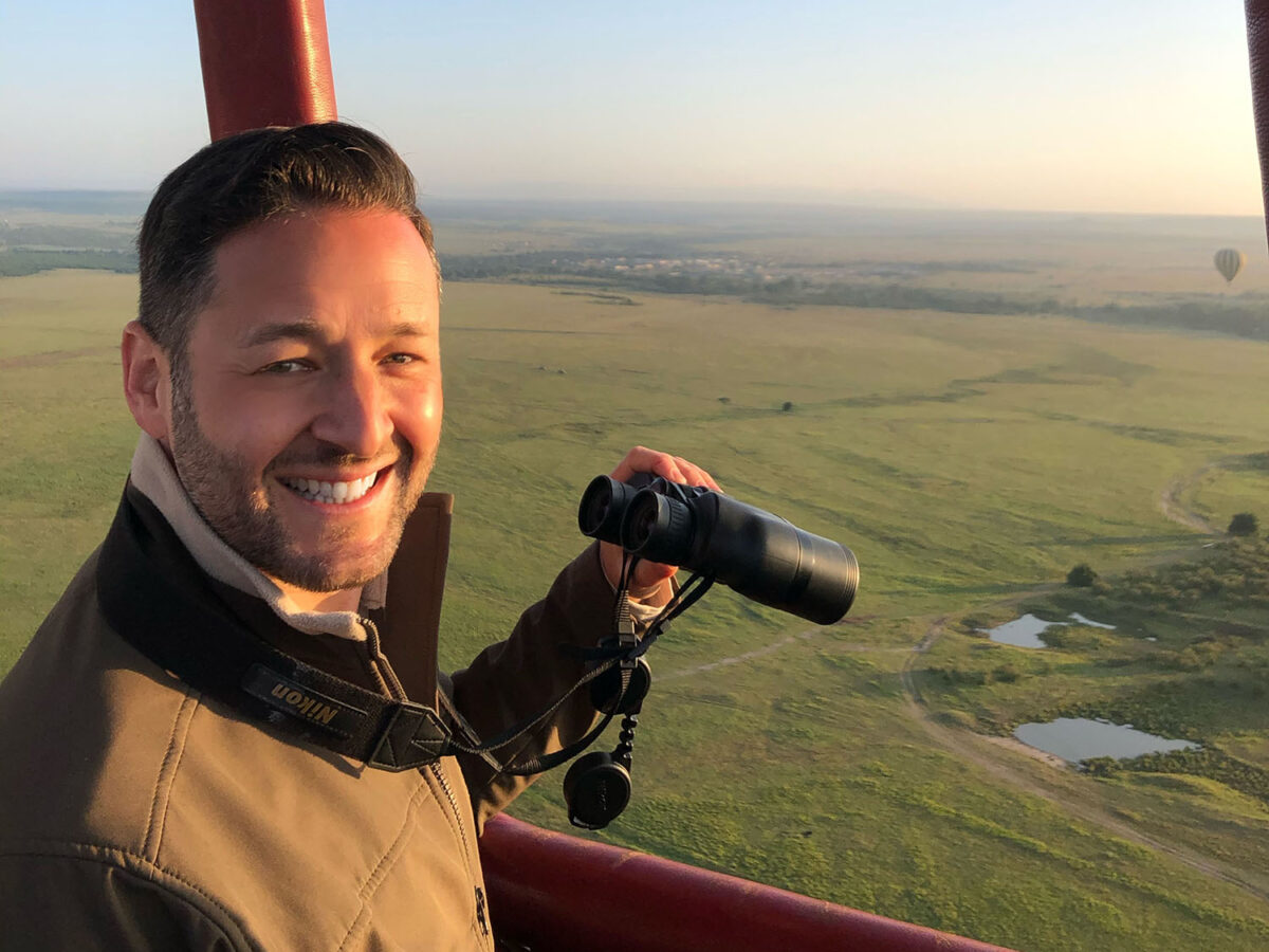 Eric Rosen in a Hot Air Balloon