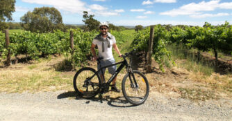 Eric Rosen in a Vineyard