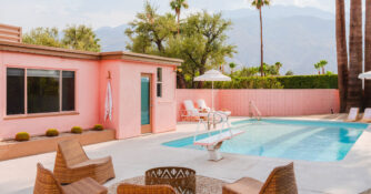 Pool in Busty Lush Palm Springs House by Laurel Harrop