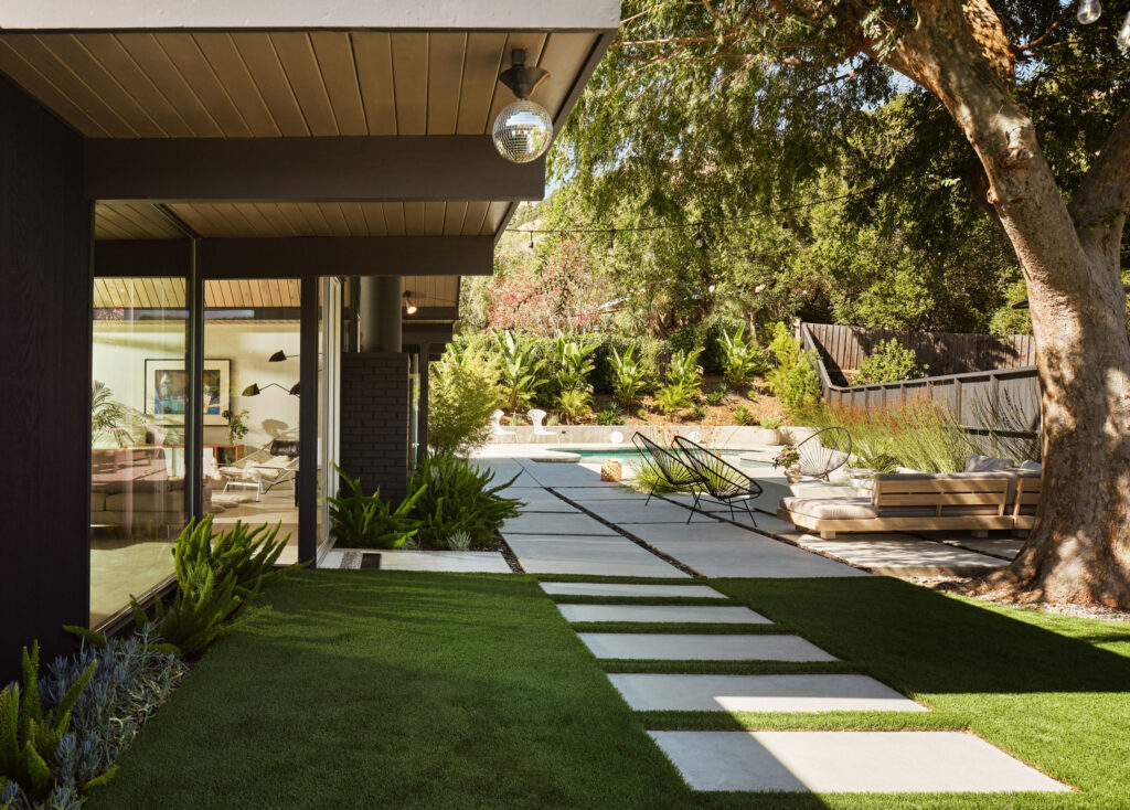 Pool in Double A-Frame Eichler by Tamara Marsh