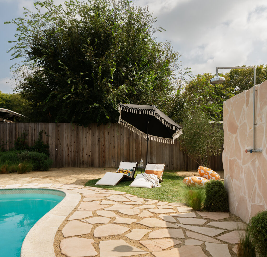 Pool in LA Spanish Bungalow by Shure Design Studio