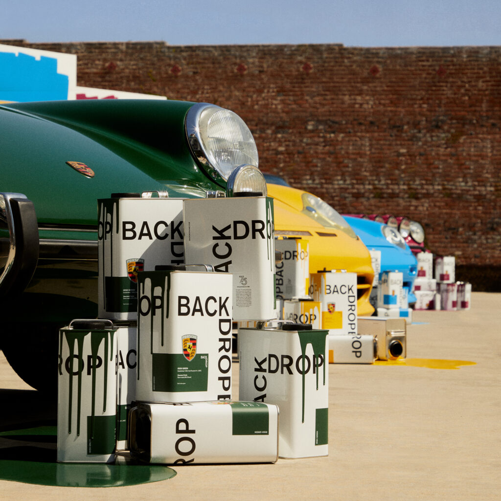 Porsche Backdrop Cans