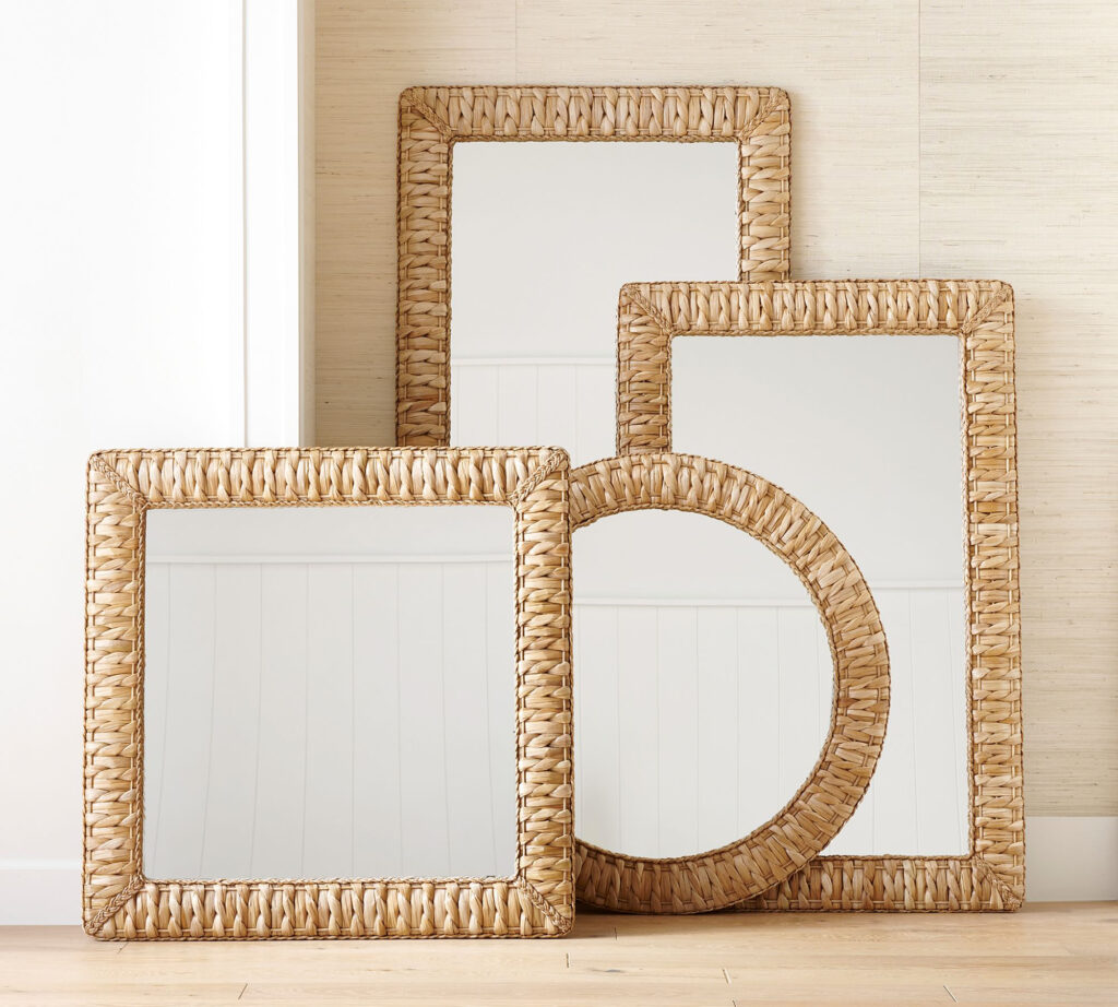 Pottery Barn Mallorca Handwoven Seagrass Mirror Collection