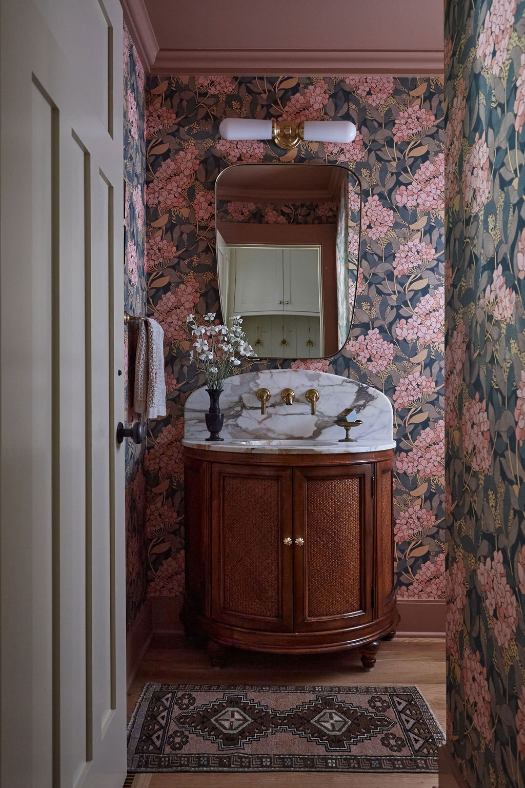 Powder Room in Seattle Dutch Colonial by Casework