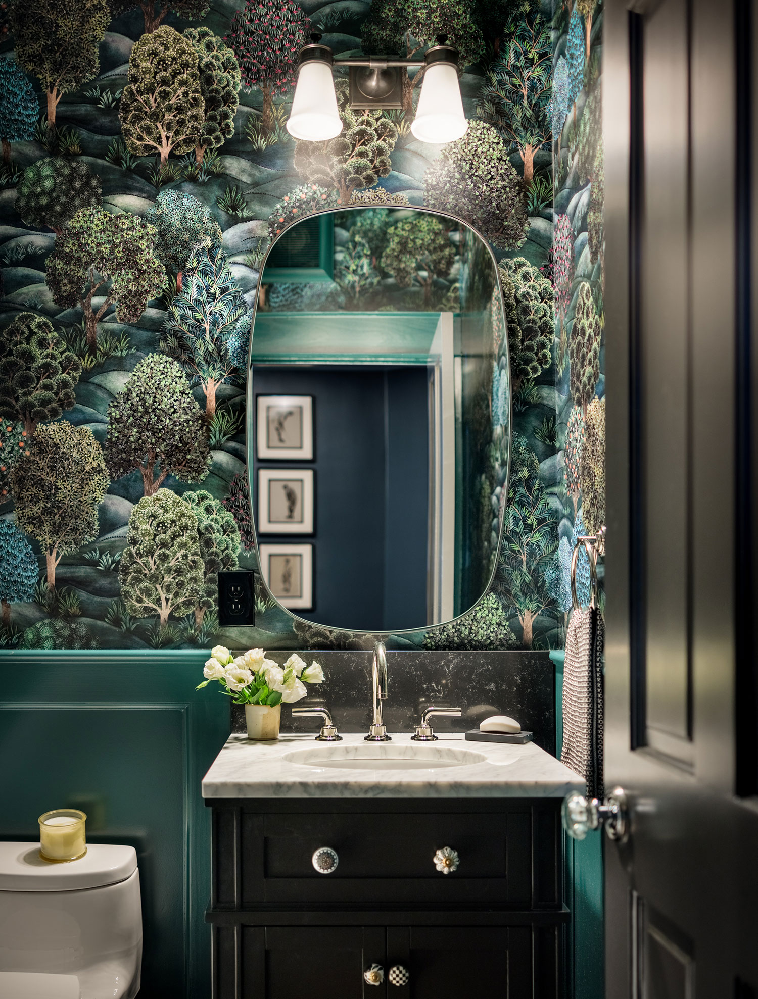 Powder Room in Victorian Home in Boulder by Emily Tucker