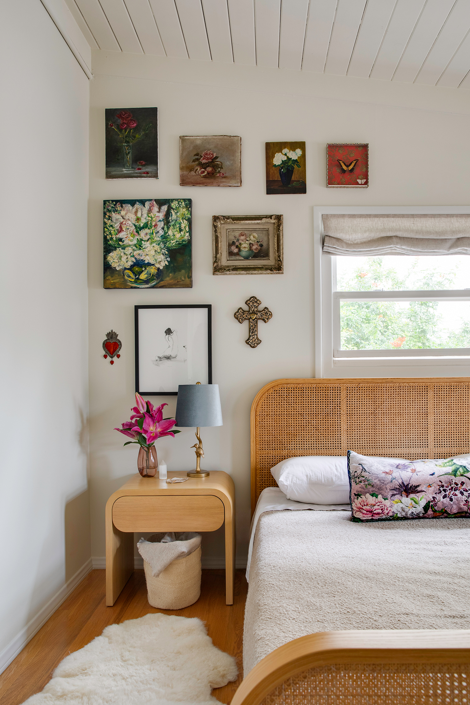 Primary Bedroom in Dana Point Beach Bungalow by Tania Cassill