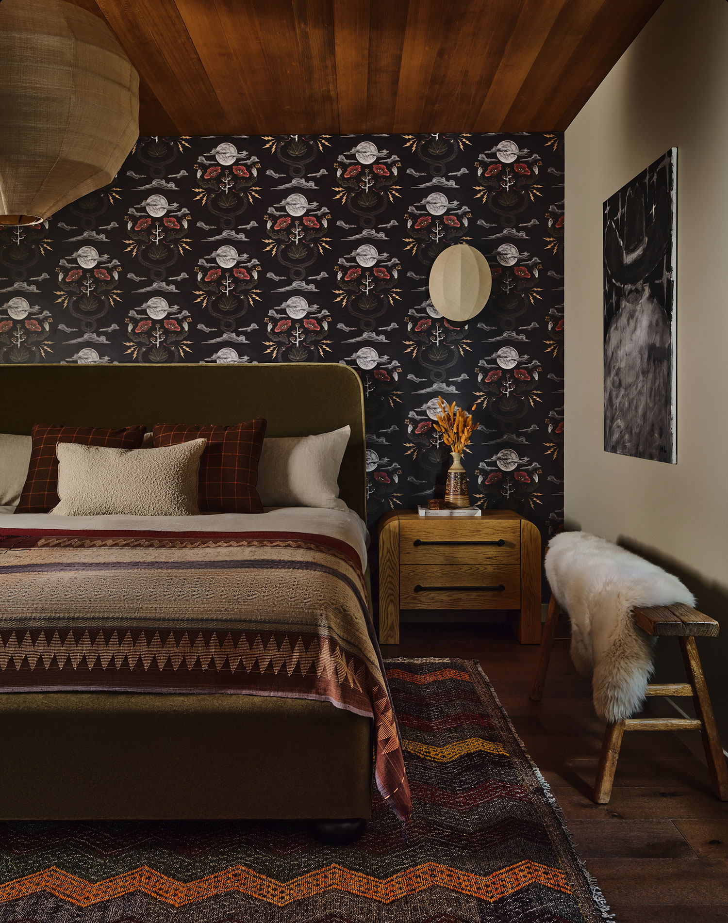 Primary Bedroom in Ojai Bungalow by Kirsten Blazek