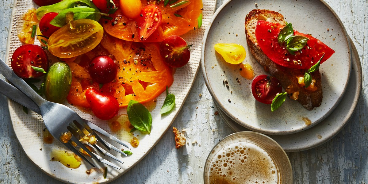 Rainbow Tomato Bruschetta