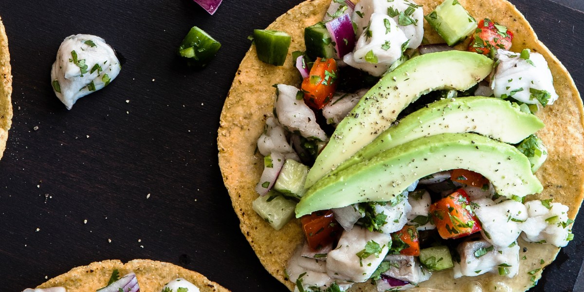 Rockfish Ceviche Tostadas
