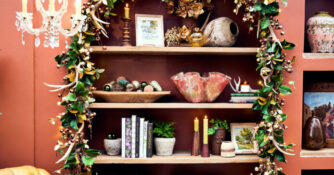 Rolling Greens Holiday Shelving