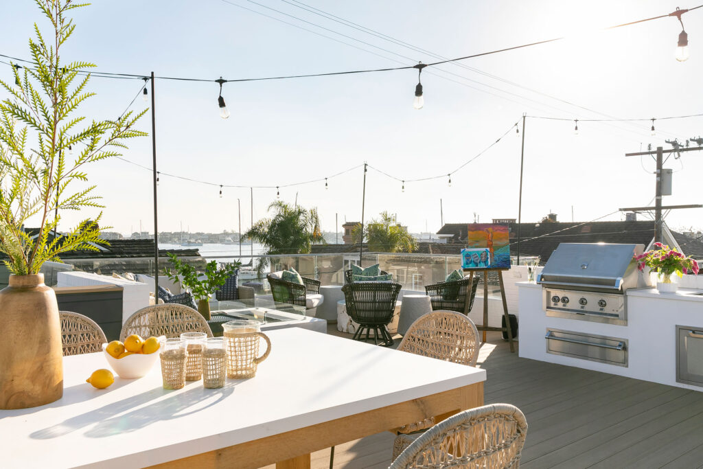 Rooftop Deck in Balboa Island Cottage by Blackband Design