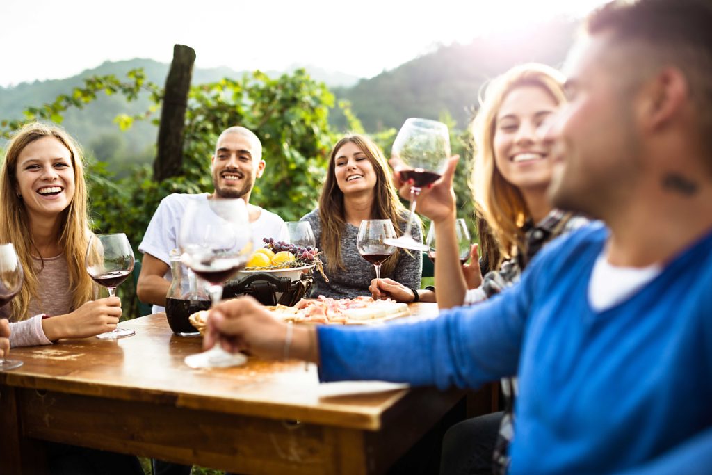 Friends Toasting