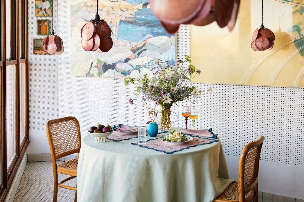 Wave Hello to Scallop-Edged Detail on Everything from Napkins to Light Fixtures