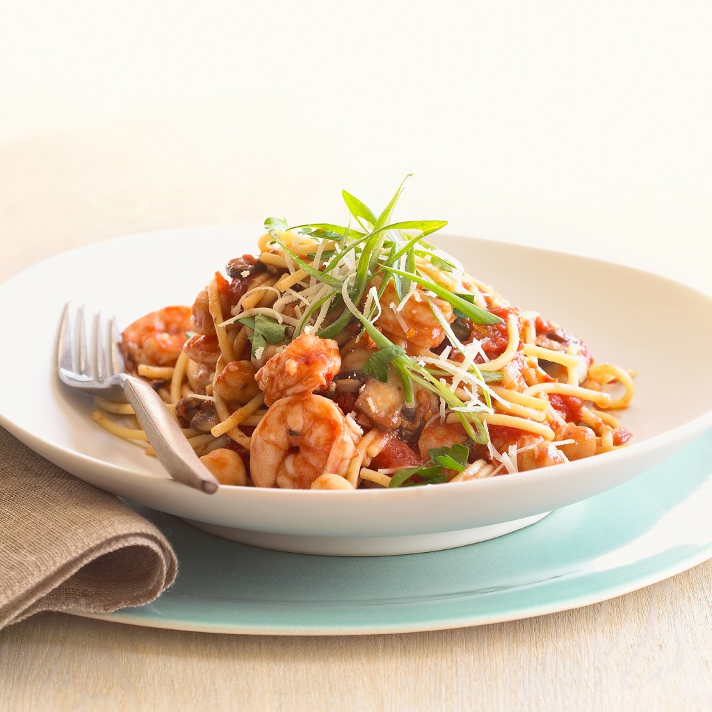 Shrimp and Chickpea Pasta