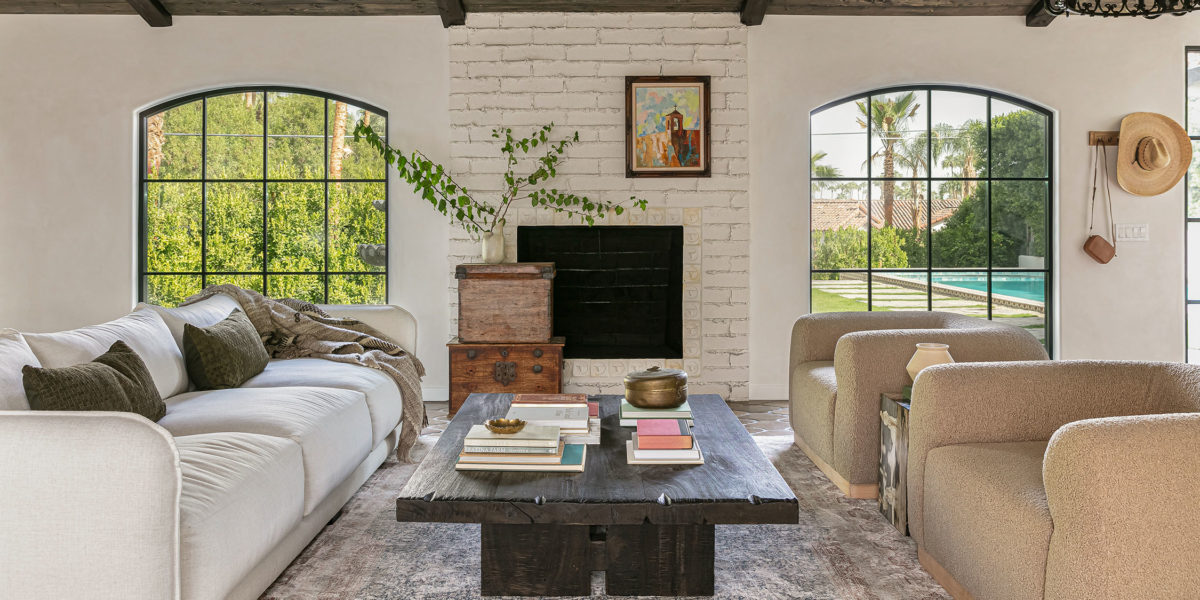 Inside A Modern Spanish Revival Style Home In Palm Springs