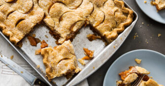 Spiced Persimmon Slab Pie