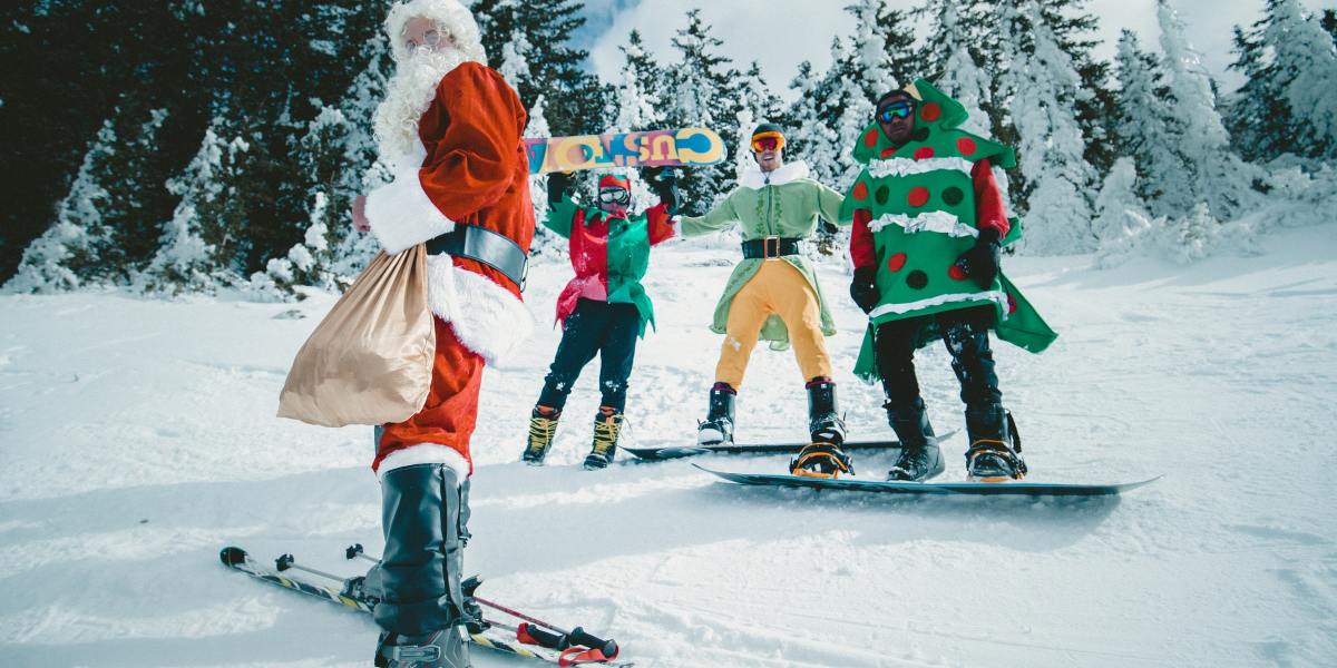 Santa on Skis