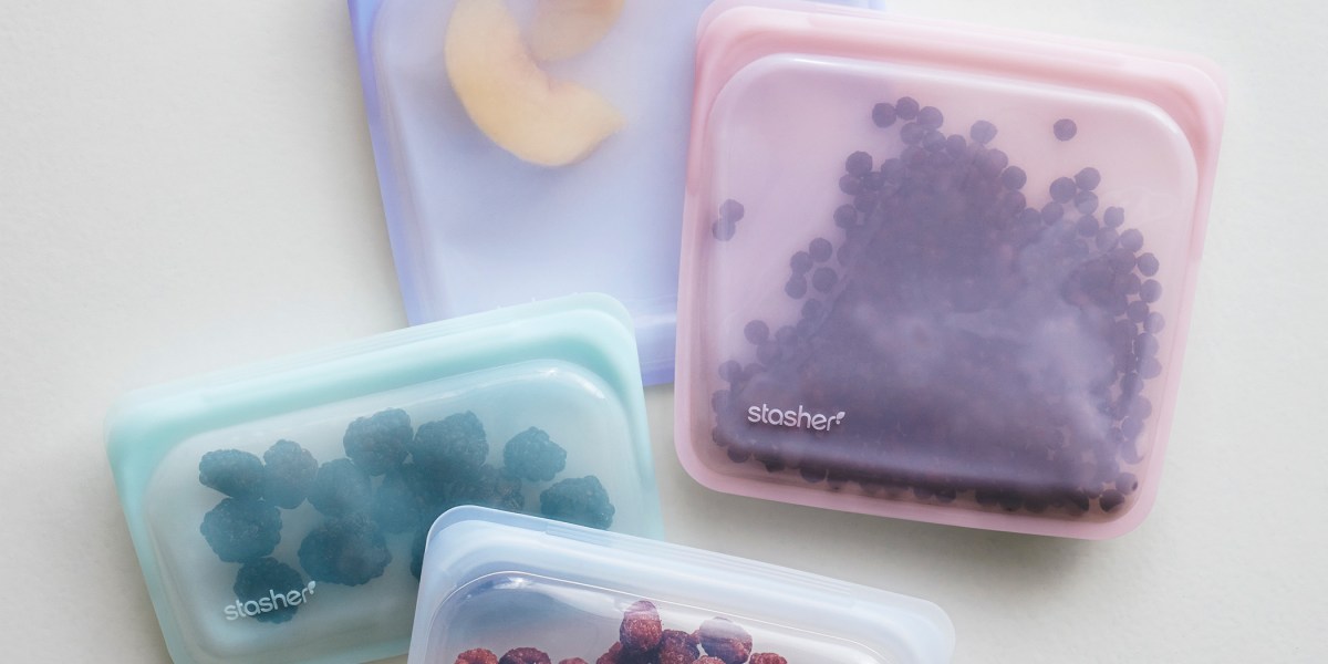 frozen fruit in reusable bags