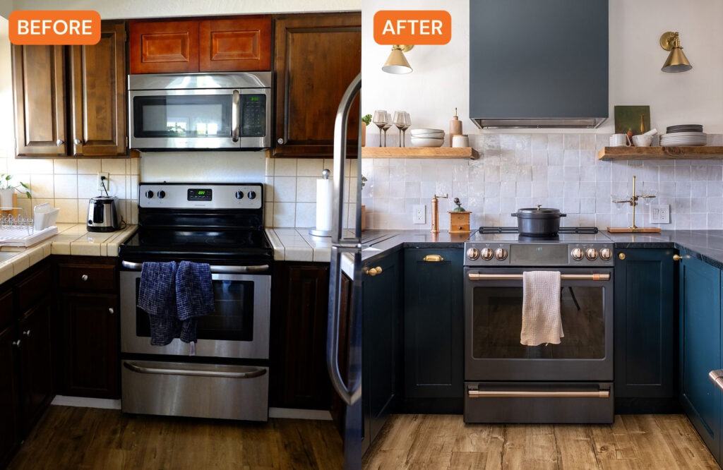 Stove in Oakland Kitchen by Gina Rachelle Design