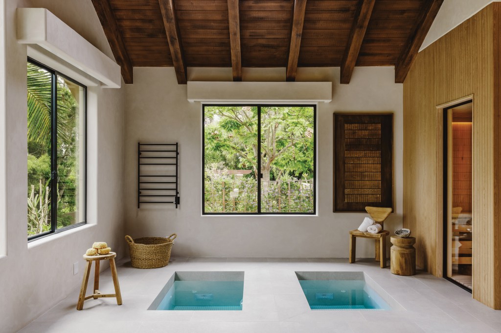 How One Family Transformed Their Outdated Pool House into a Luxury Self-Care Center