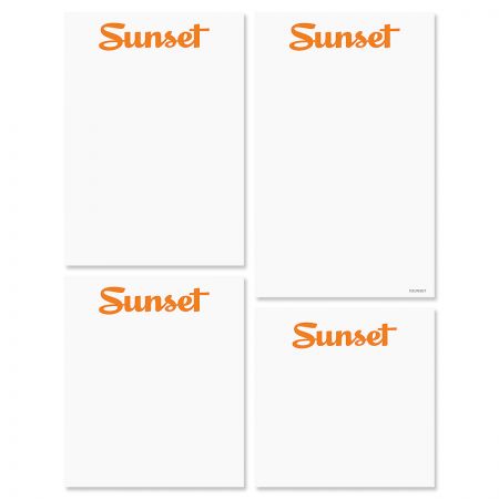 sunset store logo pad set