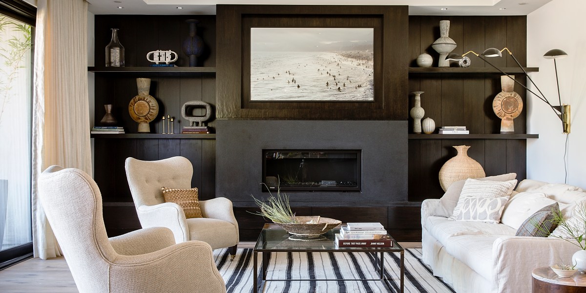 Dark and Dramatic Living Room
