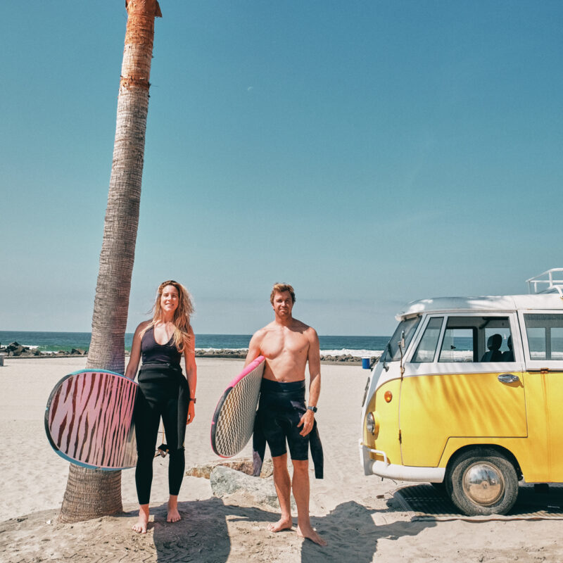 Krista Simmons and Jaime O'Brien Prepare to Surf