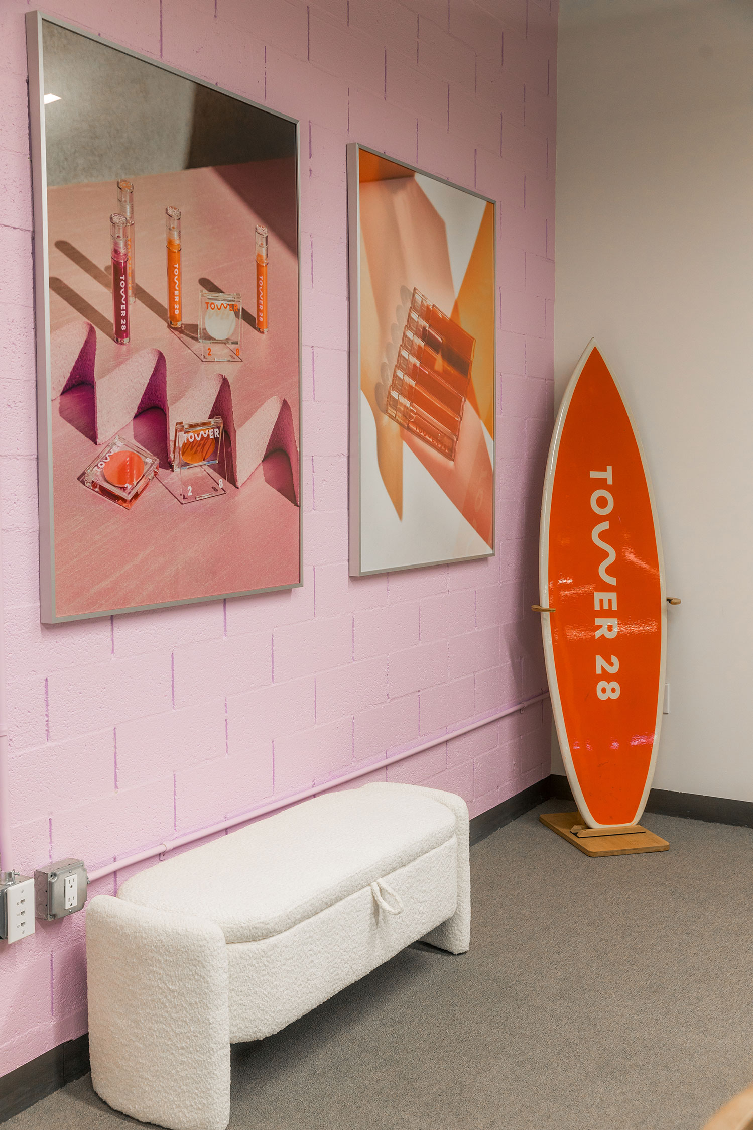 Surfboard in Tower 28 Office