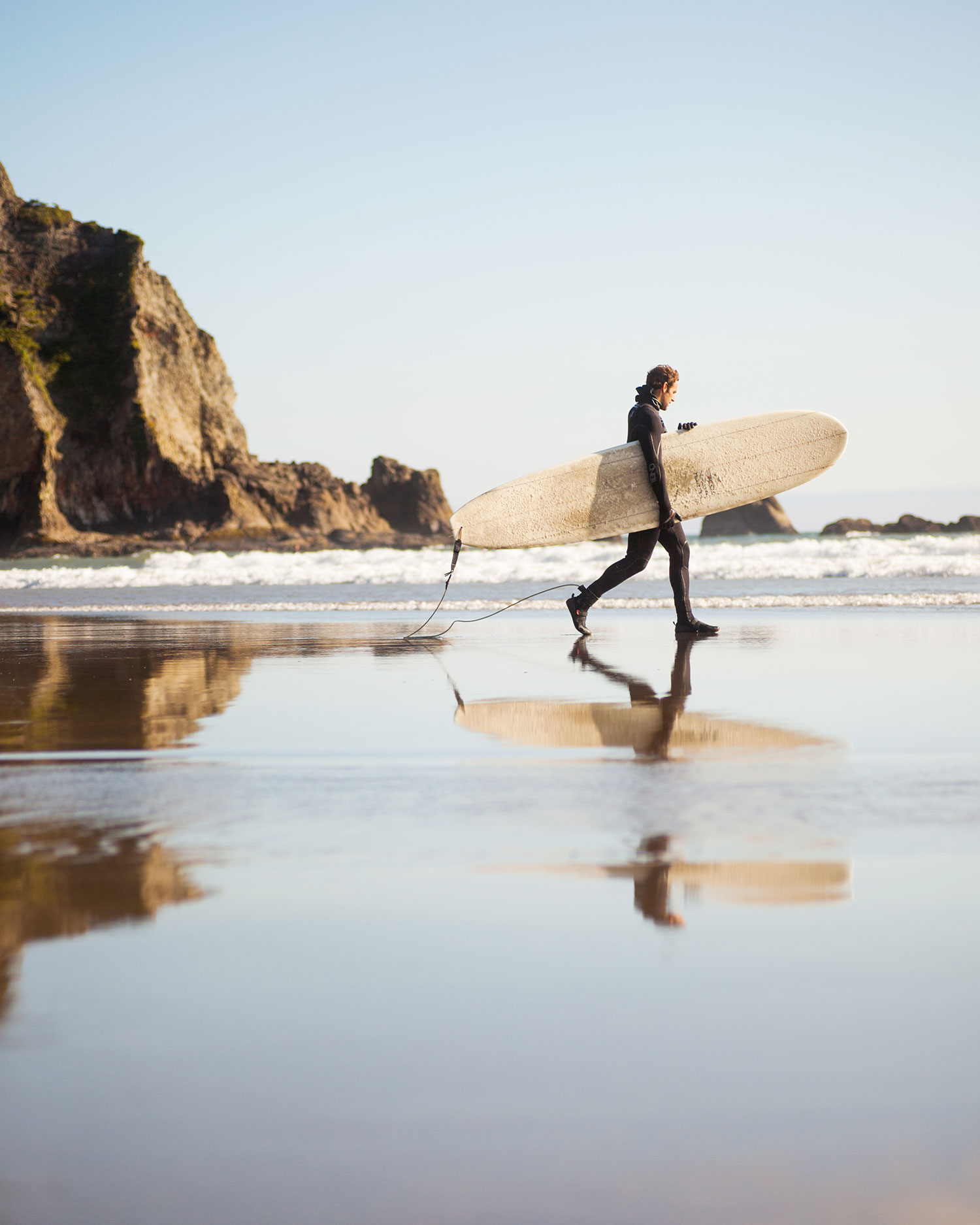 Surfer Oswald West State Park Short Sands Beach