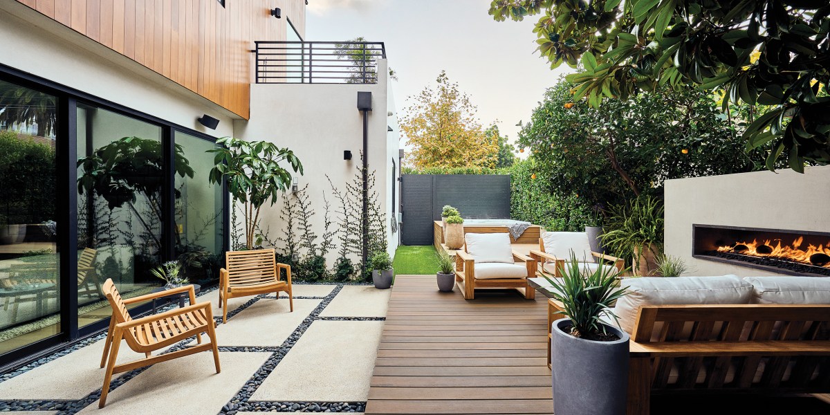 Sustainable Outdoor Living Fireplace Deck Seating