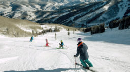 Group skiing down a mountain at Beaver Creek