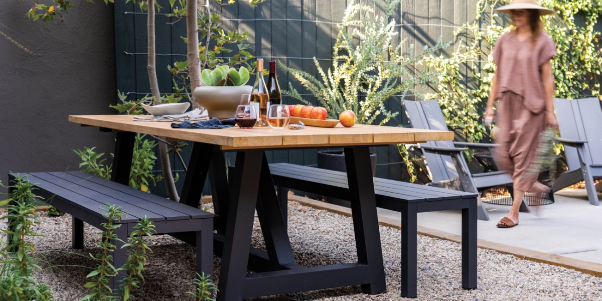 Terra Outdoor Dining Table Belvedere Benches