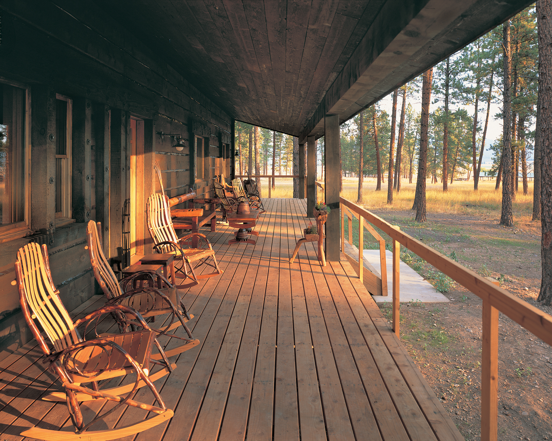 The Resort at Paws Up Wilderness Estate Porch