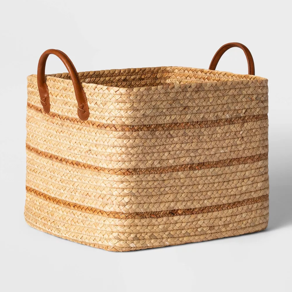 Threshold Braided Water Hyacinth Basket