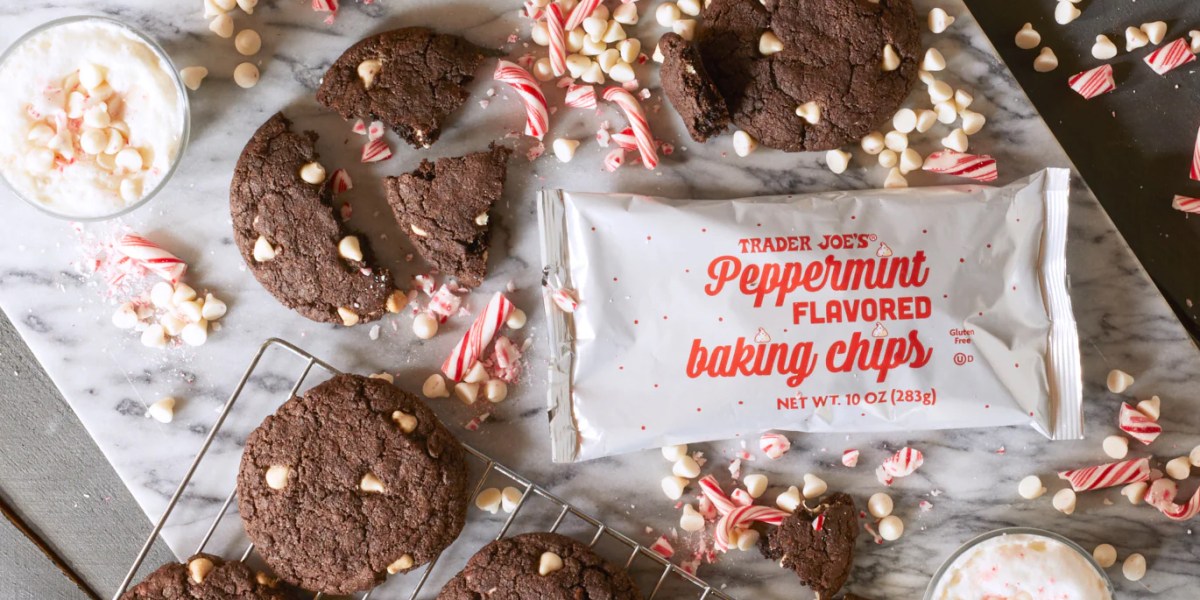 Trader Joe's Peppermint Flavored Baking Chips Cookies