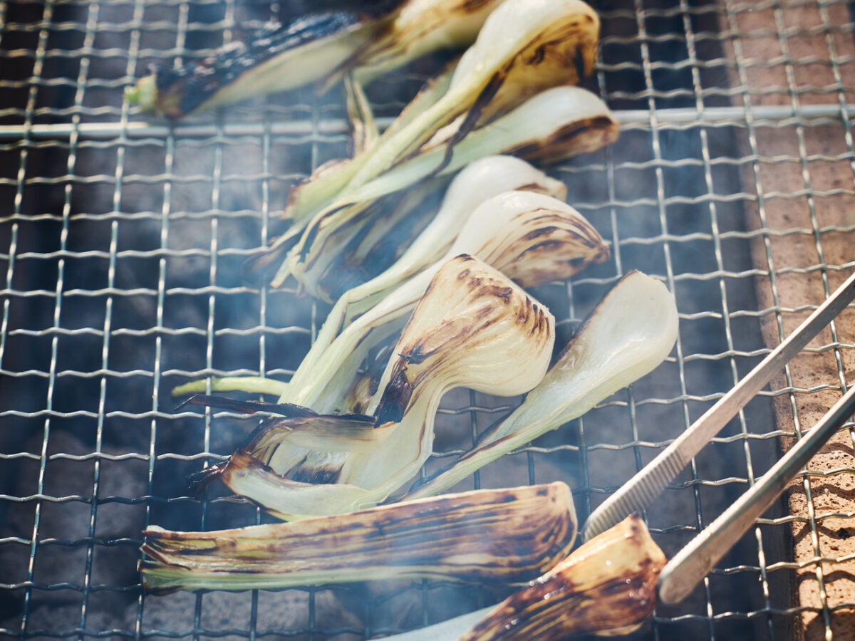 Vegetables on a Konro Grill