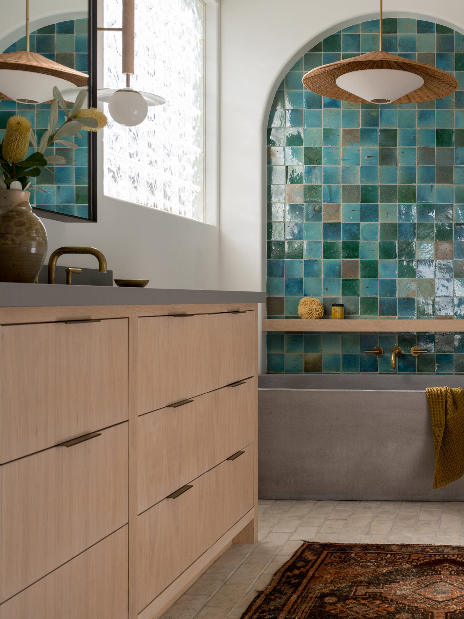 Tub Bathroom by Terramar Interiors