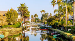Venice Canals neighborhood in Los Angeles, California, USA