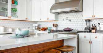 Waterfall Kitchen Island