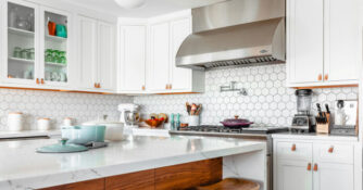 Waterfall Kitchen Island