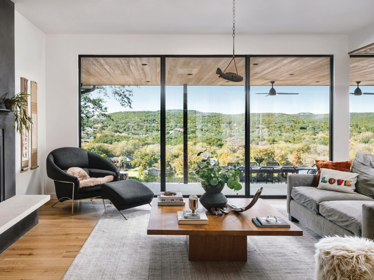 Living room with Western Window Systems windows