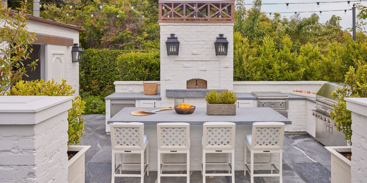 White Outdoor Kitchen by Patricia Benner